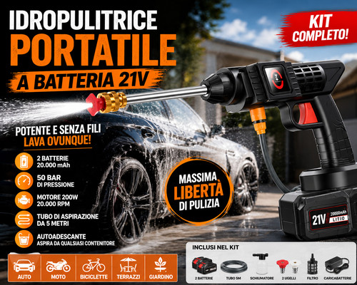 Idropulitrice batteria 21v 2 - batteria,